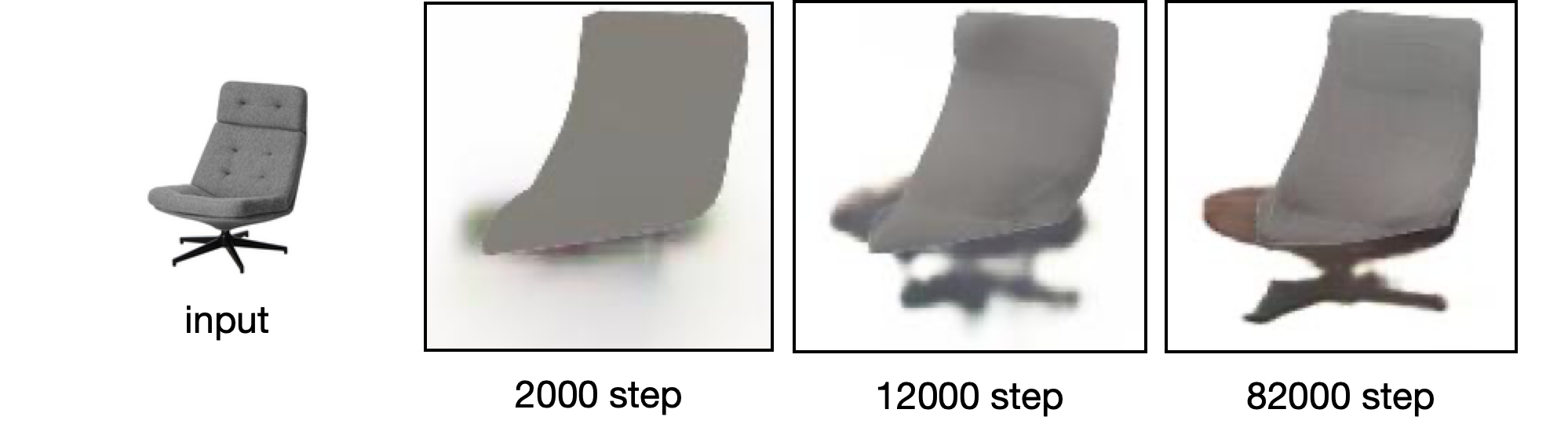 Furniture reconstruction training result example two