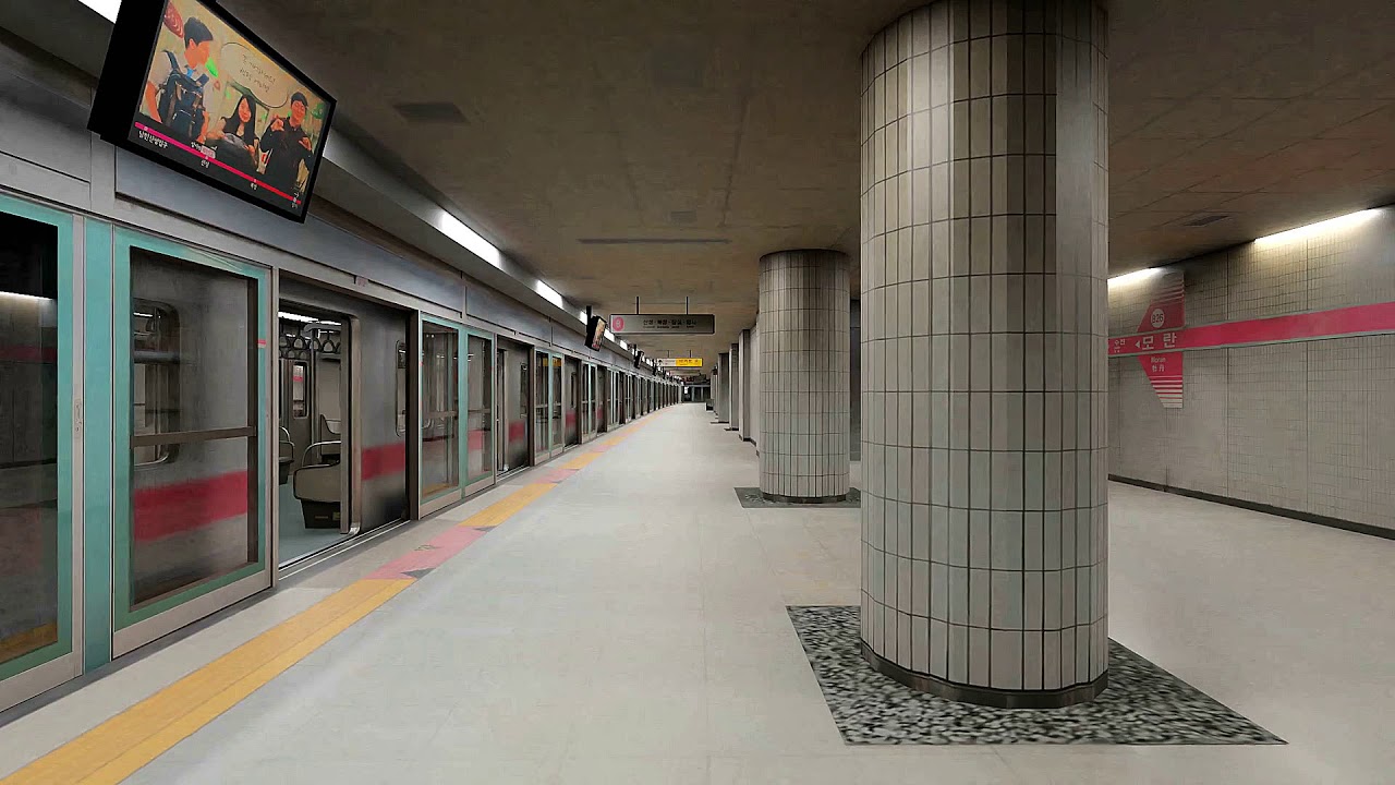 Seoul Subway Line 8 train animation video thumbnail